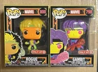 Funko Pop Marvel Gambit 798 & Rogue 800 Black Light Edition Target Exclusive