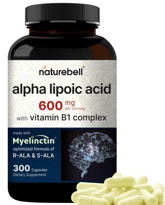NatureBell Alpha Lipoic Acid Complex, 600mg, 300 300 Count (Pack of 1)