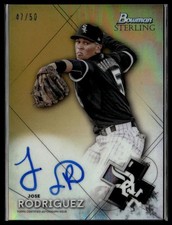 2021 Bowman Sterling Jose Rodriguez Prospect Autographs Gold Refractor #/50