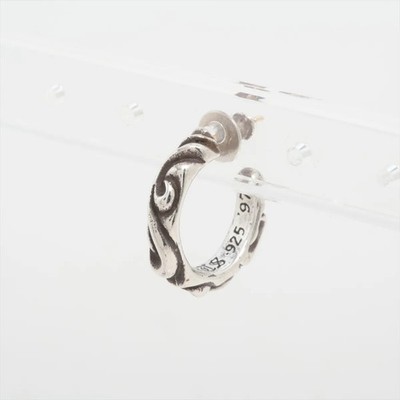 Chrom Herzen Scroll Piercing Schmuck (für ein Ohr) 925×14K 3,9g