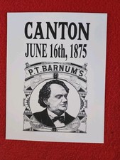 1875 P T Barnum Circus Poster Broadside P T Barnum Canton Ohio 