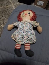 Knickerbocker Raggedy Ann Doll w Dress Vintage 1940s  60s I Love You Heart