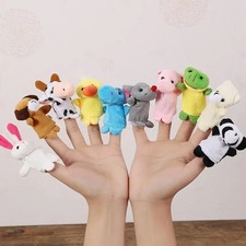 10x Finger Puppets Set - Mini Animal Hand Puppet Toys for Children's Gifts.