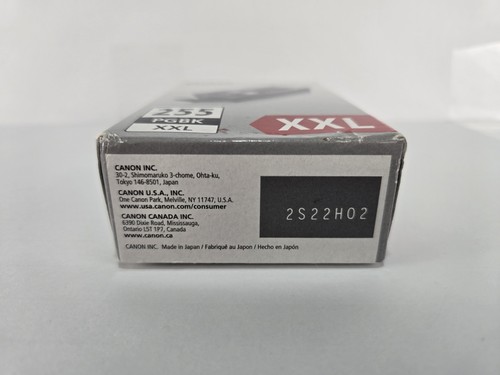Genuine Canon 255 XXL Black Extra High Yield Ink Cartridge 8050B001 New Sealed - 第 5/7 張圖片
