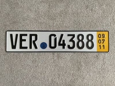 Number License Plate Germany German Europe Berlin Verden Genuine Used VER 04388