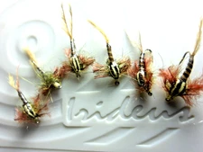 Irideus Blue Wing Olive Fly Custom hand painted trout fish steelhead flies