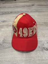 Vintage Starter 49ers Tri-power Wool Snapback Hat Red Nfl 90s Streetwear