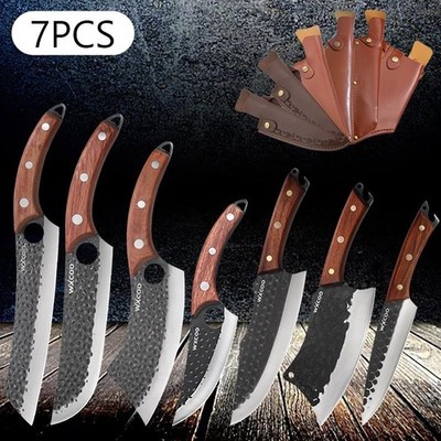 Stainless Steel 7PCS Knife Santoku Vegetable Kitchen Accessories Chopping