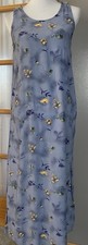 70s Outfit JPR Floral Maxi Dress S Periwinkle Yellow Boho Cottagecore USA Made