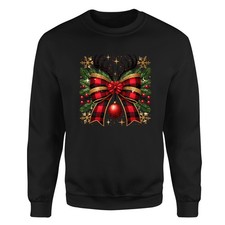 Karo Schleife Weihnachten Urlaub Familie Sweatshirt Festlich Winter Pullover Ornament