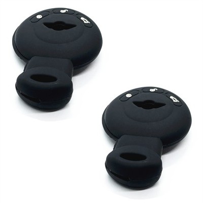2Pcs Black Silicone Remote Key Case Fob Cover For Mini Cooper Paceman Countryman