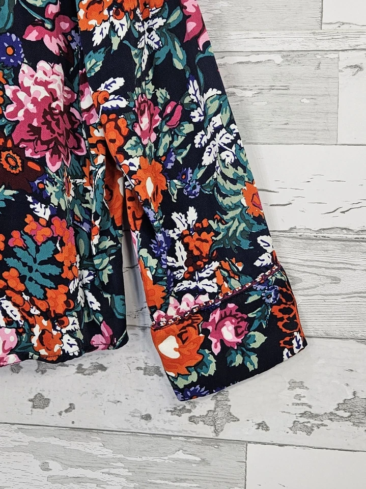 Camisa Anthropologie Floreat Abotonada Manga Larga Floral Grande Boho Foto 3 de 4