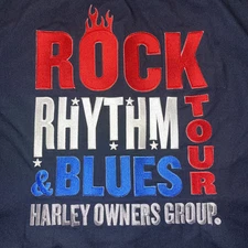 Dickies Shirt Women M Harley Embroidery Motorcycle Owners Rock Rhythm Blues