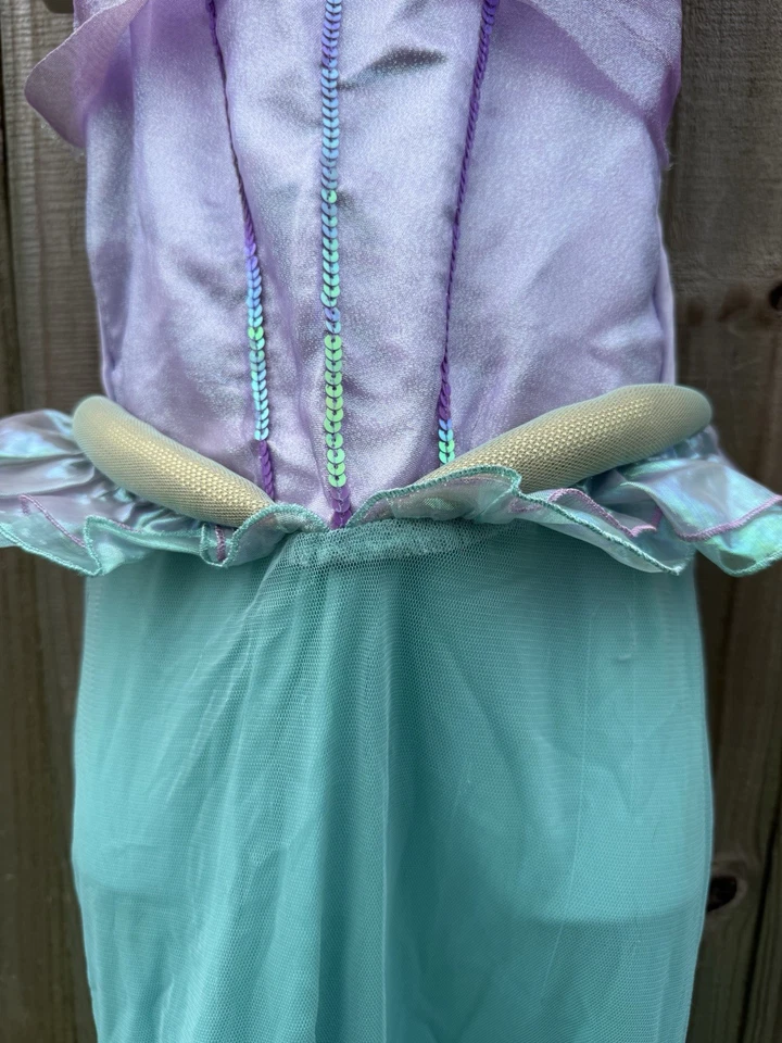 EUC Disney Store Princess Ariel Little Mermaid Dress Costume Size 5/6 - Image 3 of 4