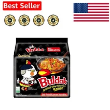 Buldak Hot Spicy Chicken Ramen Noodle Korean Stir-Fried Ramen,  Flavor, Pack ...