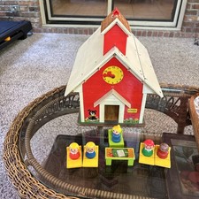 VTG Fisher Price 1971 Little People Play Family School House 923 w/ Accessories