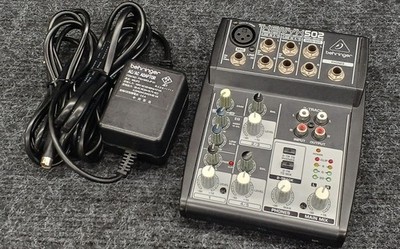 Behringer XENYX502 5 Channel 2 Bus Analog Mixer Mic Preamp CD/Tape Outputs