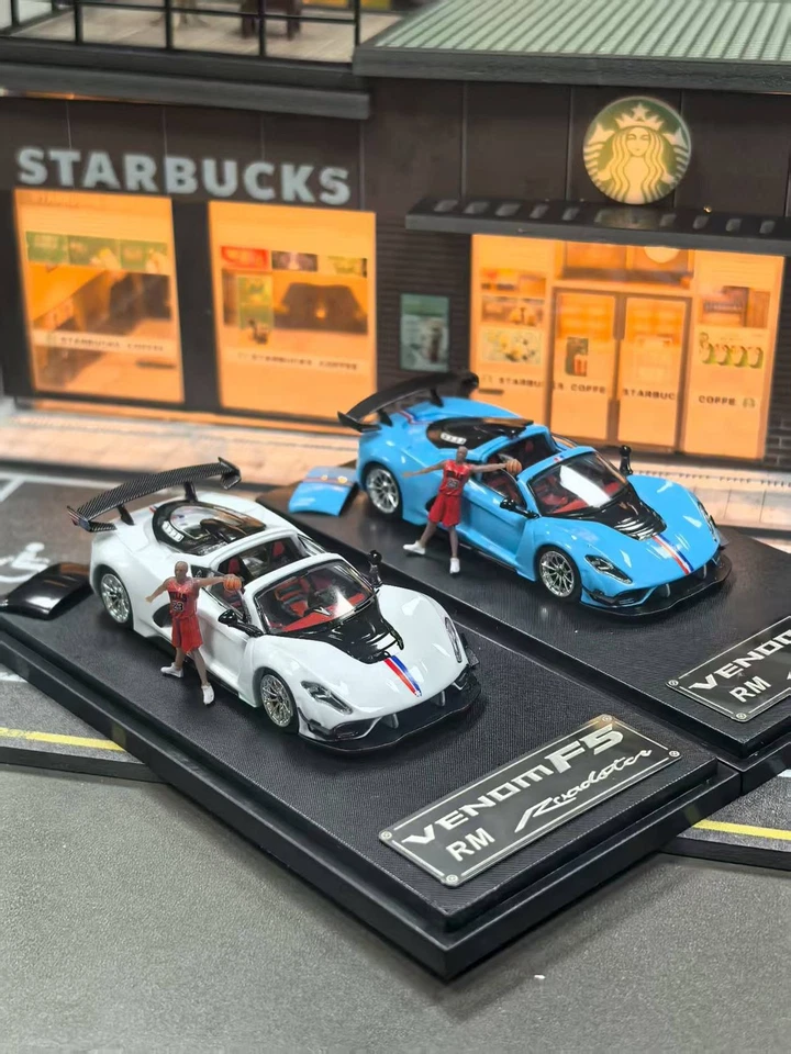 RM 1:64 Hennessey Venom F5 Edición Abierta Venom Aleación Coche Modelo Diecast Colección Foto 2 de 4