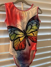 Gilling GYMNASTICS dance LEOTARD Child Large CL BUTTERFLY beautiful rare 