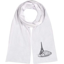 Leichter Schal/Halstuch 'Croissant & Eiffelturm' (SC00044663)