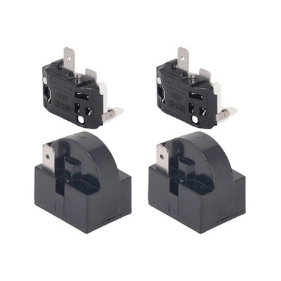 Universal Refrigerator Starter Relay QP2-4.7 2 Pin and Overload Protector 6750C