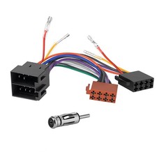 Car Radio ISO Adapter Cable 16 Pin Wiring Harness Connector with DIN Plug Pow...