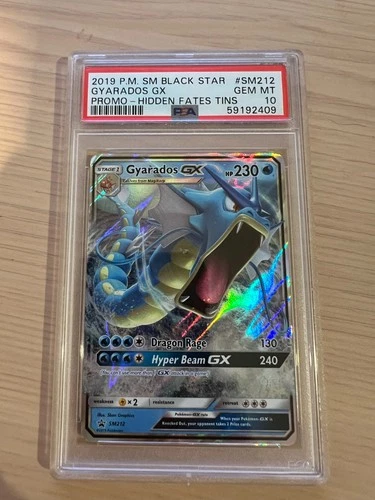 Pokemon 2019 SM Black Star Promo Gyarados GX #SM212 PSA 10 Gem Mint Hidden Fates