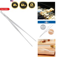 Tweezer Tongs 12 Inch Stainless Steel Kitchen BBQ Food Serving Utensil