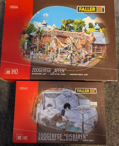 Colección H0 Faller Zoogehe osos polares 130563 y monos 130566 excelente estado... | Condition: Gebraucht