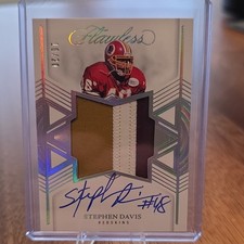 2025 - Flawless Stephen Davis Star Swatch Signatures Patch Auto 10/20 Redskins