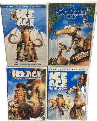 4 LOT of DVDs  Ice Age DVD Set Including Many ICE AGE TITLES  Ready Watch