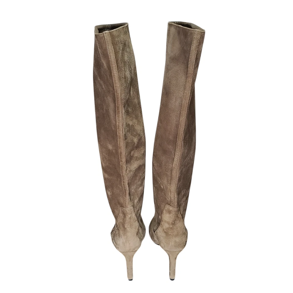 Jimmy Choo Mavis 85 Suede Knee-High Boots Caper Green 34.5EU/4.5US *Read* - Image 4 of 4