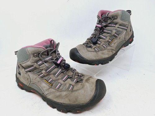Keen Girls Alamosa Waterproof Hiking Shoes Size 4 Brown Pink - Picture 1 of 9