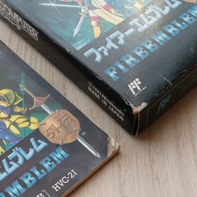 Famicom Fire Emblem Gaiden box, manual, cassette 3-piece set