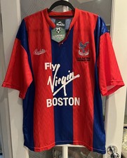 Crystal Palace 1991 Z.D.S Cup Final Shirt - Large - Score Draw Retro - 10 Wright