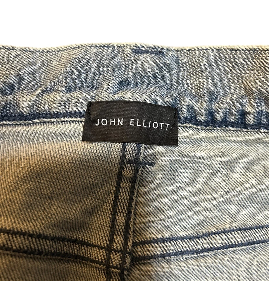 Мужские джинсы John Elliott хлопок сделано в Японии приталенный крой легкая стирка 30x33 - Изображение 3 из 4