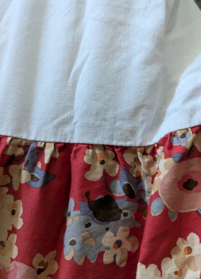 Falda de cama con volantes y polvo Queen Ralph Lauren Madeline roja FLORAL 18" caída dividida Cnrs Foto 3 de 4