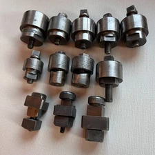 9PC Greenlee Chassis Knockout Punch Lot 500 Series Made in USA 3 Pinco Sq Punch