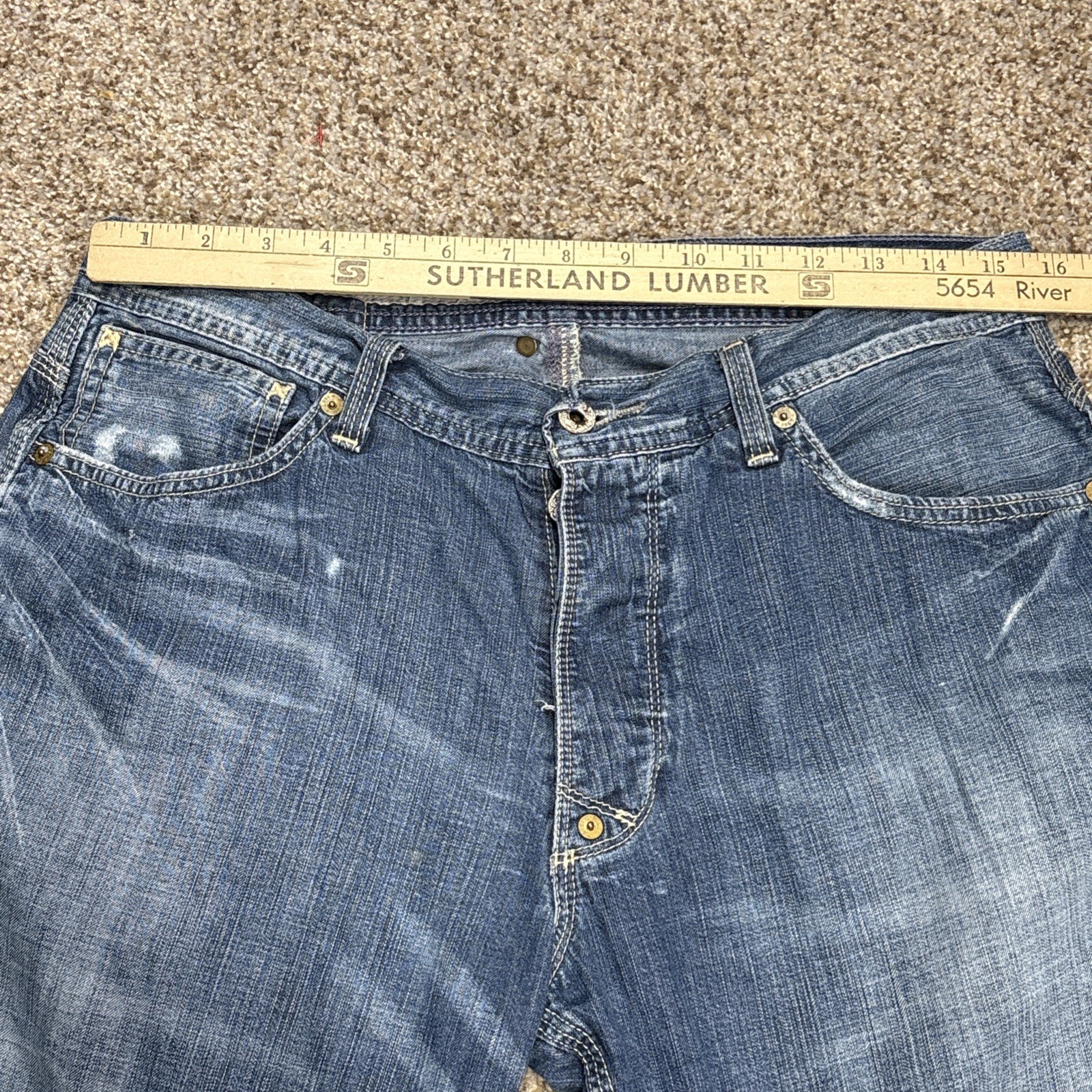 Polo Jean Co 67 Ralph Lauren Mens Jeans 33x32 Button Fly Distressed Fits 31 X 30 - View 11