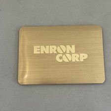 Vtg RARE Enron Corp Metal Folding Address Book Pocket Index WALL STREET HISTORY