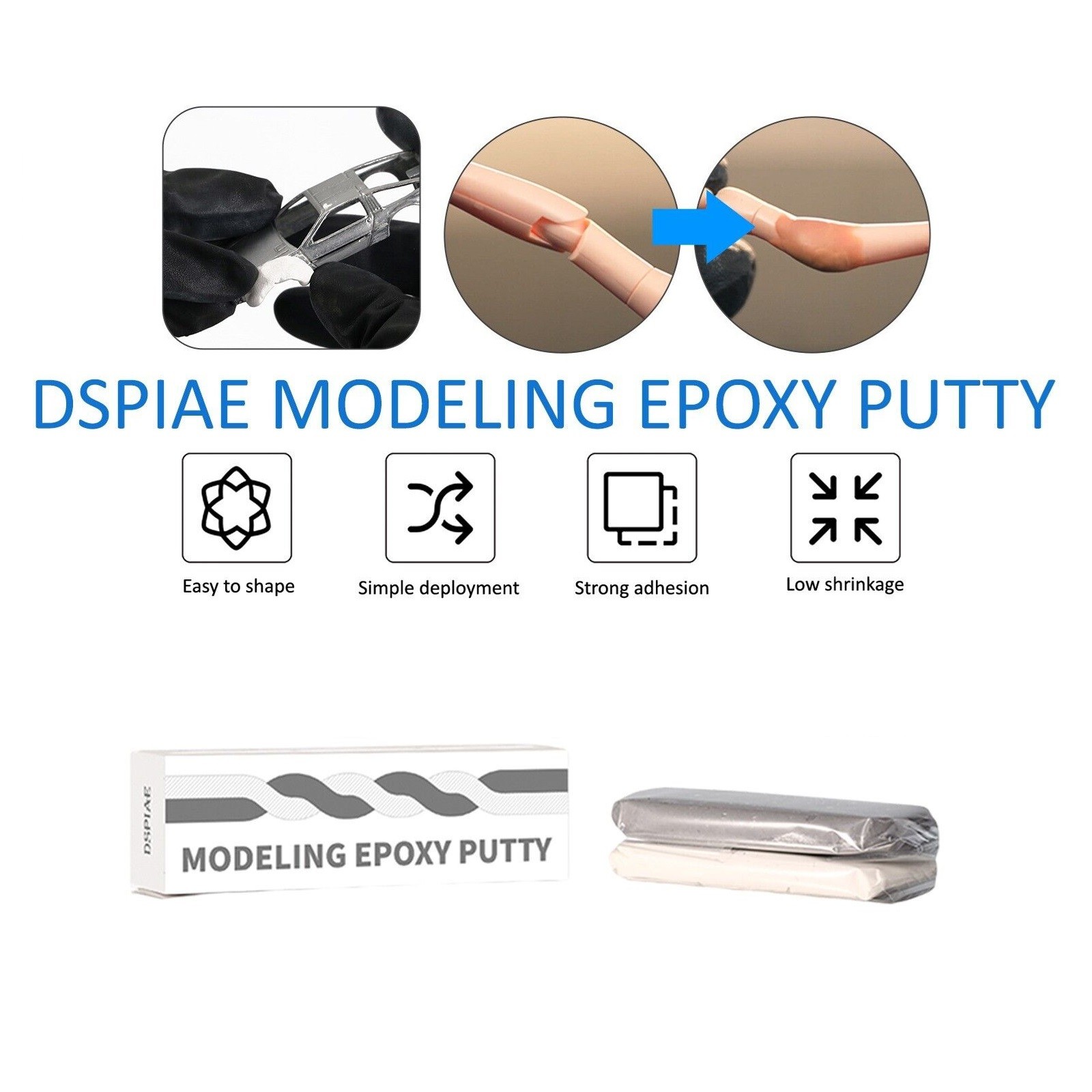 For DSPIAE Milliput Standard Gray Epoxy Modeling Putty Model Detailing Tool jj