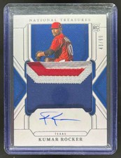 2025 National Treasures Kumar Rocker Treasured Material RC Patch Auto #43/99