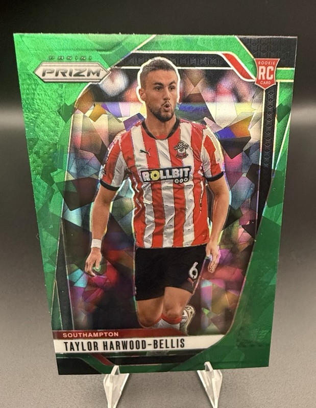 2024-25 Panini Prizm Taylor Harwood-Bellis Green Ice RC South Hampton #293