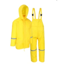 Safety Works Professional Yellow 3 PC Rain Suit 3XL  *6 Pack*