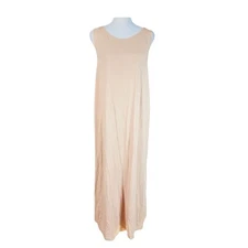 Cuyana Maxi Dress Women XL Rosy Pink Pima Cotton Stretch Flowy Minimal Neutral