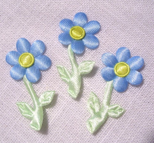 LOT 3 ou 6 APPLIQUES Embellissement FLEUR sur TIGE 40mm - SCRAPBOOKING CARTERIE - Imagen 3 de 10