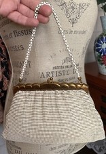 VTG 30/40 Whiting Davis Art Deco Mesh Metal Chainmail Clutch Bag