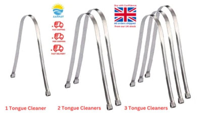 AARNAV Stainless Steel Tongue Cleaner Tongue Scraper Oral Dental Care Ulyu Ulyoo Patti