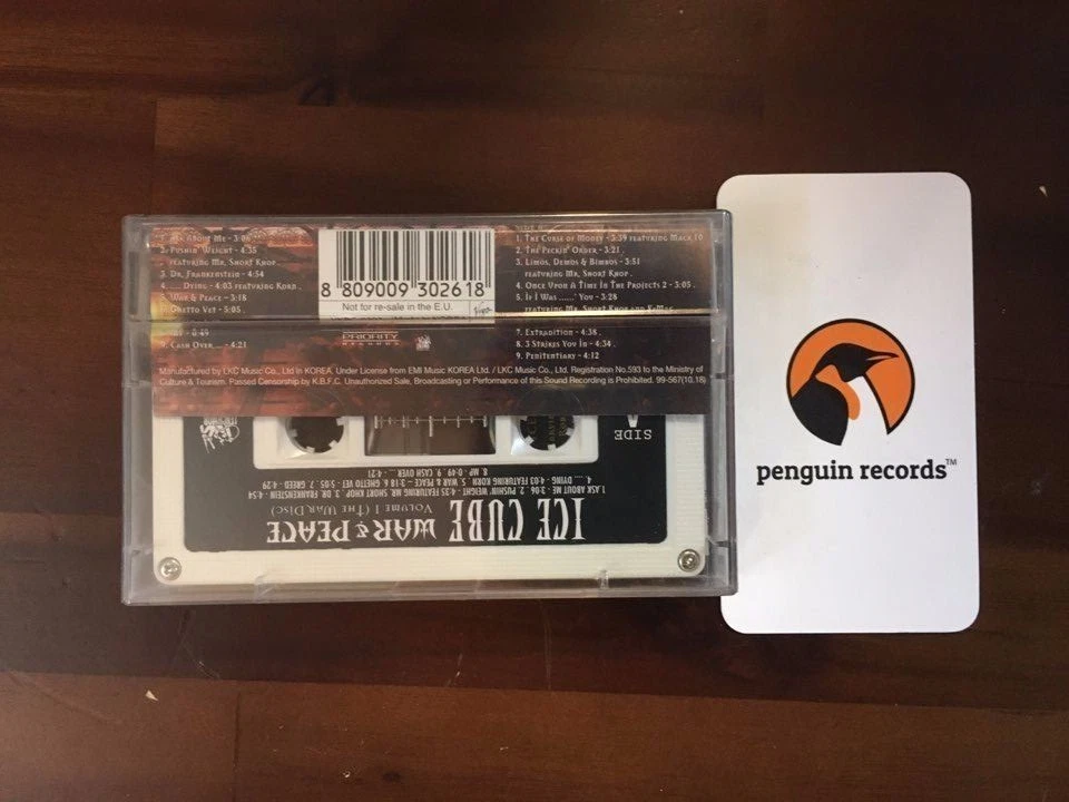 ICE CUBE - WAR & PEACE CASSETTE TAPE KOREA EDITION BRAND NEW SEALED - Image 3 of 3