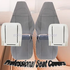 Fits 2003-2014 Chevy Express & GMC Savana Van Driver Passenger Cloth Seat Cover